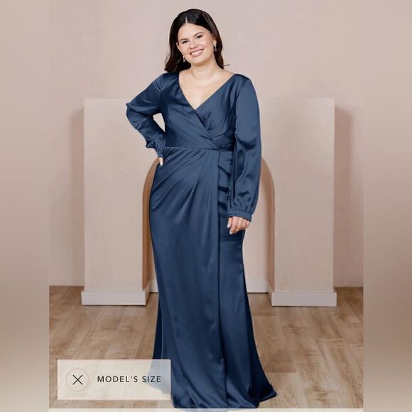 Revelry Vera Satin Dress - Picture 1 of 5
